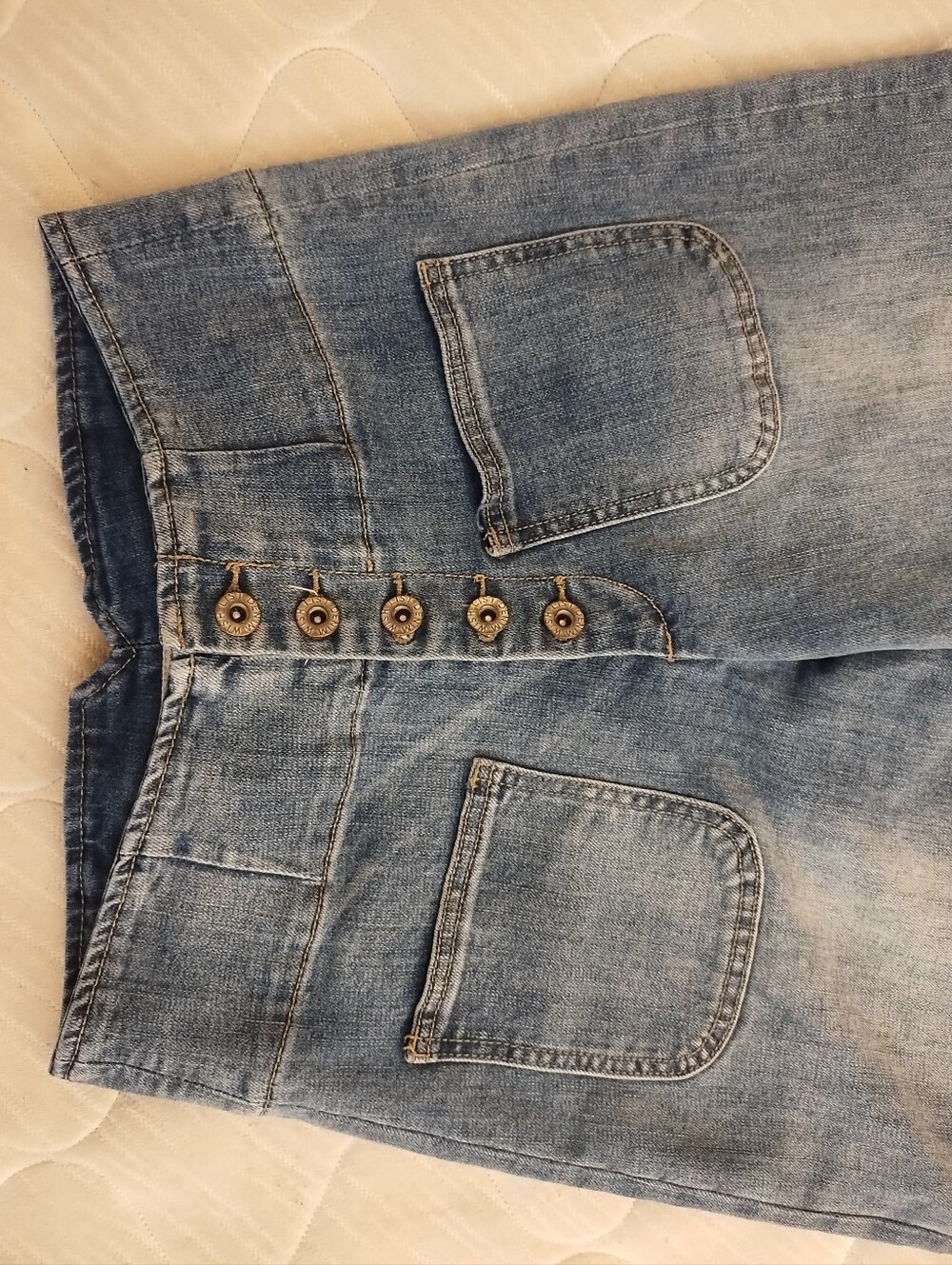 Wishlist Wide Leg Crop High Rise Button Fly Jeans Size S - Picture 3 of 5